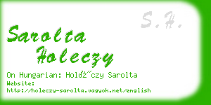 sarolta holeczy business card